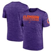 Clemson Nike Dri-Fit Velocity Baseball Tee